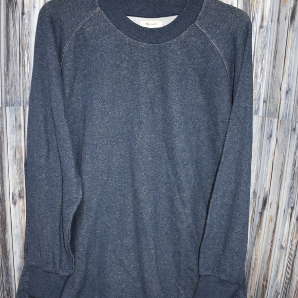 madewell bubble sleeve sweatshirt dress